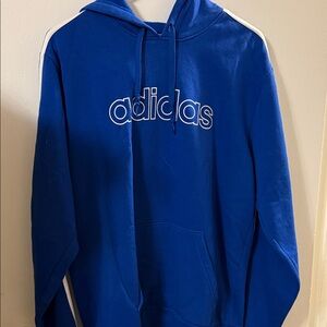 Adidas Royal Blue Hoodie with White Trim